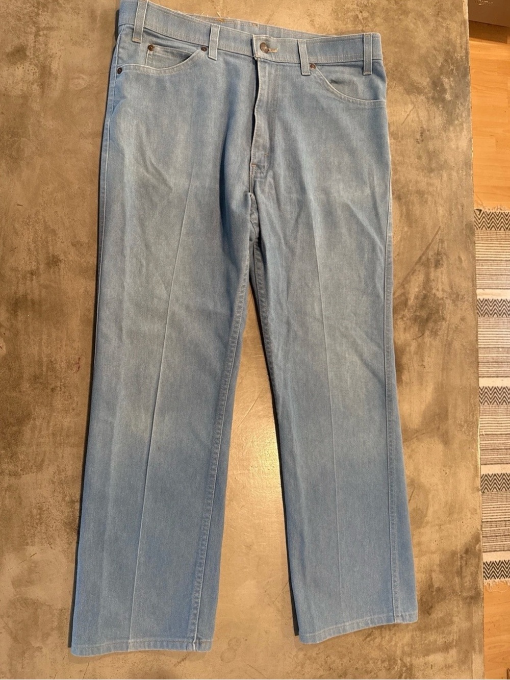 Vintage Levi's Light Blue Straight-Leg Men's Jeans
